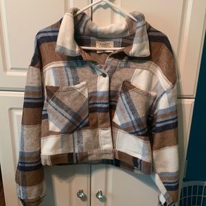 Cropped Plaid jacket